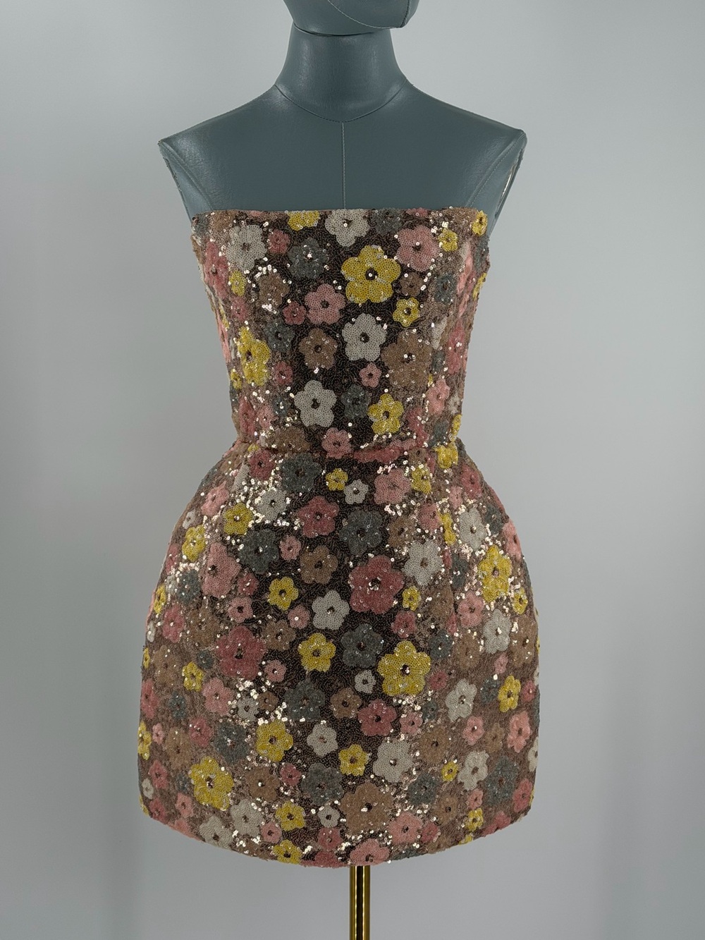 🆕 BRONX & BANCO 🧿 NWOT Maraya Floral Sequin Mini Dress, Yellow Multi, Sz M US6 - Picture 14 of 17